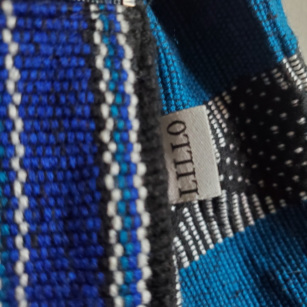 Lillo Woven Drawstring Backpack Artisan Blue Baja… - image 4